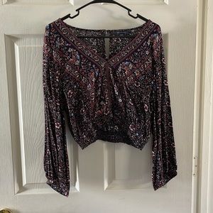 American eagle long sleeve crop top